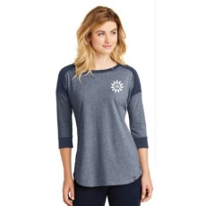 Ladies Heritage Blend 3/4-Sleeve Baseball Raglan Tee